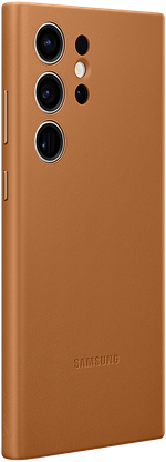 Чехол-накладка Samsung Leather Case для Galaxy S23 Ultra натуральная кожа (Camel) (EF-VS918LAEGWW)