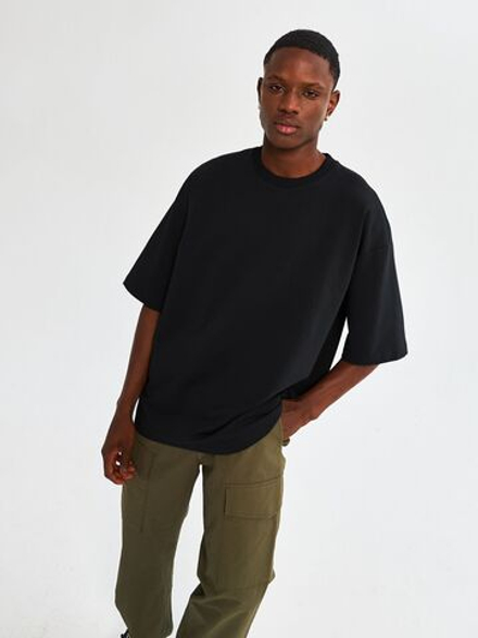 Плотная футболка экстра оверсайз из футера