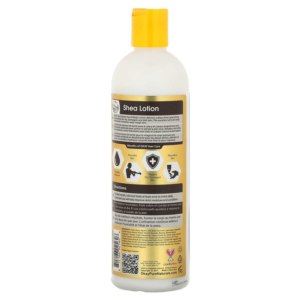 Okay Pure Naturals, Лосьон для рук и тела, масло ши, 355 мл (12 жидк. унц.)