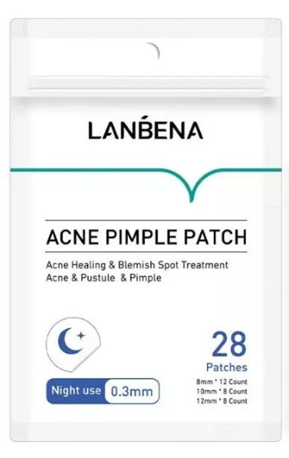 Lanbena Ночные патчи-пластыри от акне, 28 шт