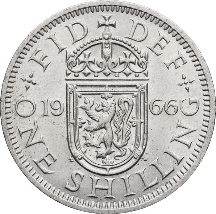 1 шиллинг 1965 Великобритания (Шотландский герб)