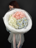 Букет из разноцветной гортензии