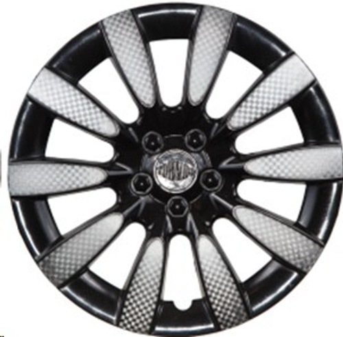 Колпак колеса R14 Торнадо Микс серебристо-черный (в мешке 4 упак) (LION)