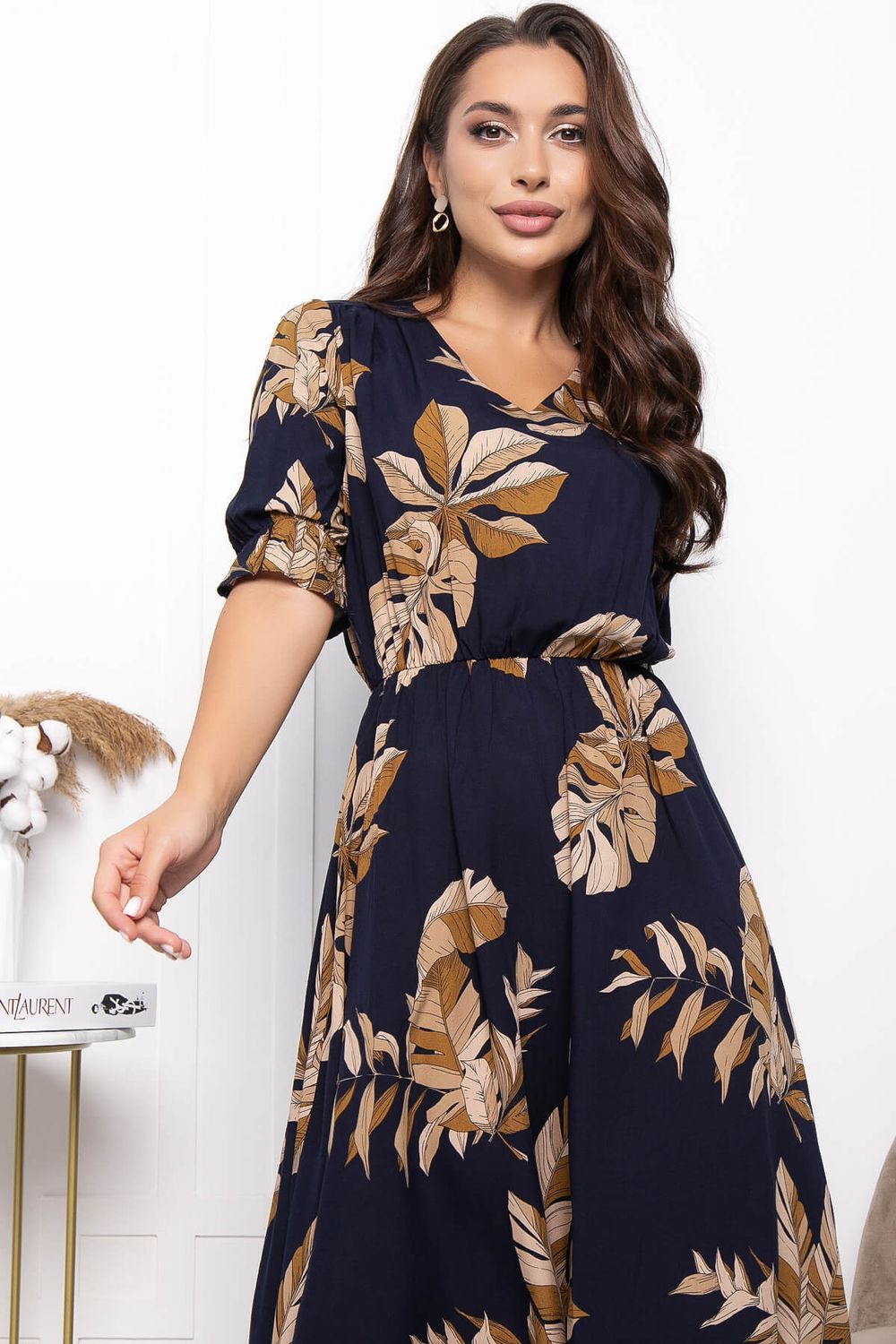 Платье "Ирени" П7334 (темно-синее) LT Collection