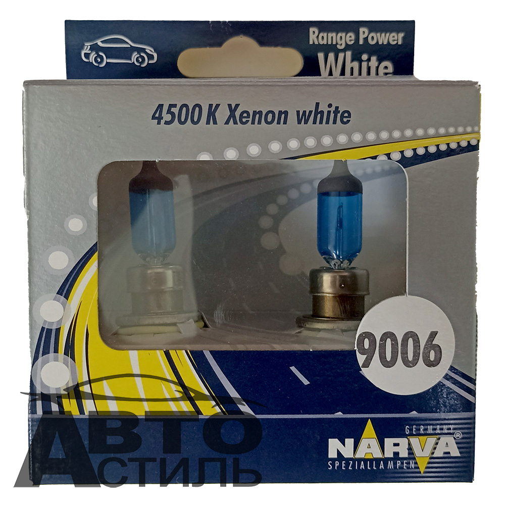 Автолампа HВ4(9006) 12V 60W (P22d) Narva RANGE POWER WHITE 4500K (к-т2шт) 48626