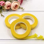 Флористическая тейп-лента (1,2 см*22,86 м) Желтый, 1 шт.
