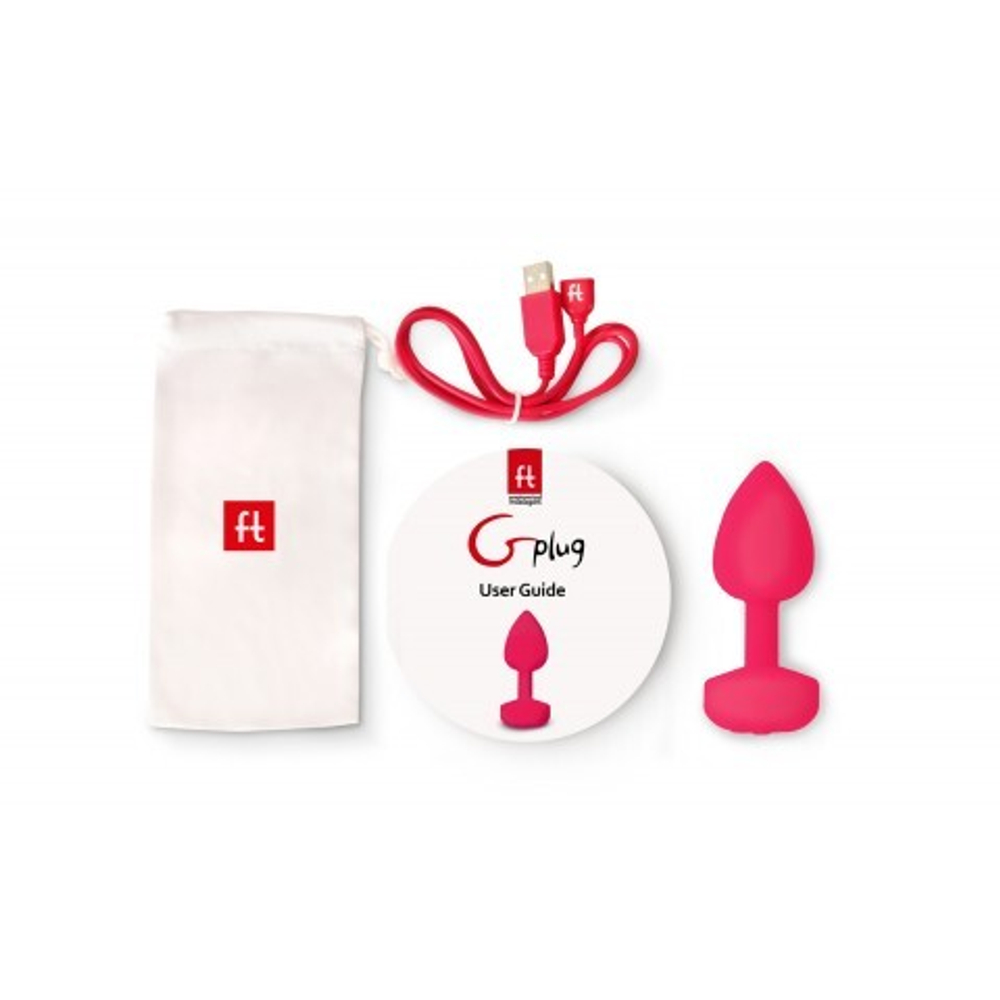 Маленькая дизайнерская анальная пробка с вибрацией Gvibe Gplug 8 см (ex. Fun Toys) ярко-синий