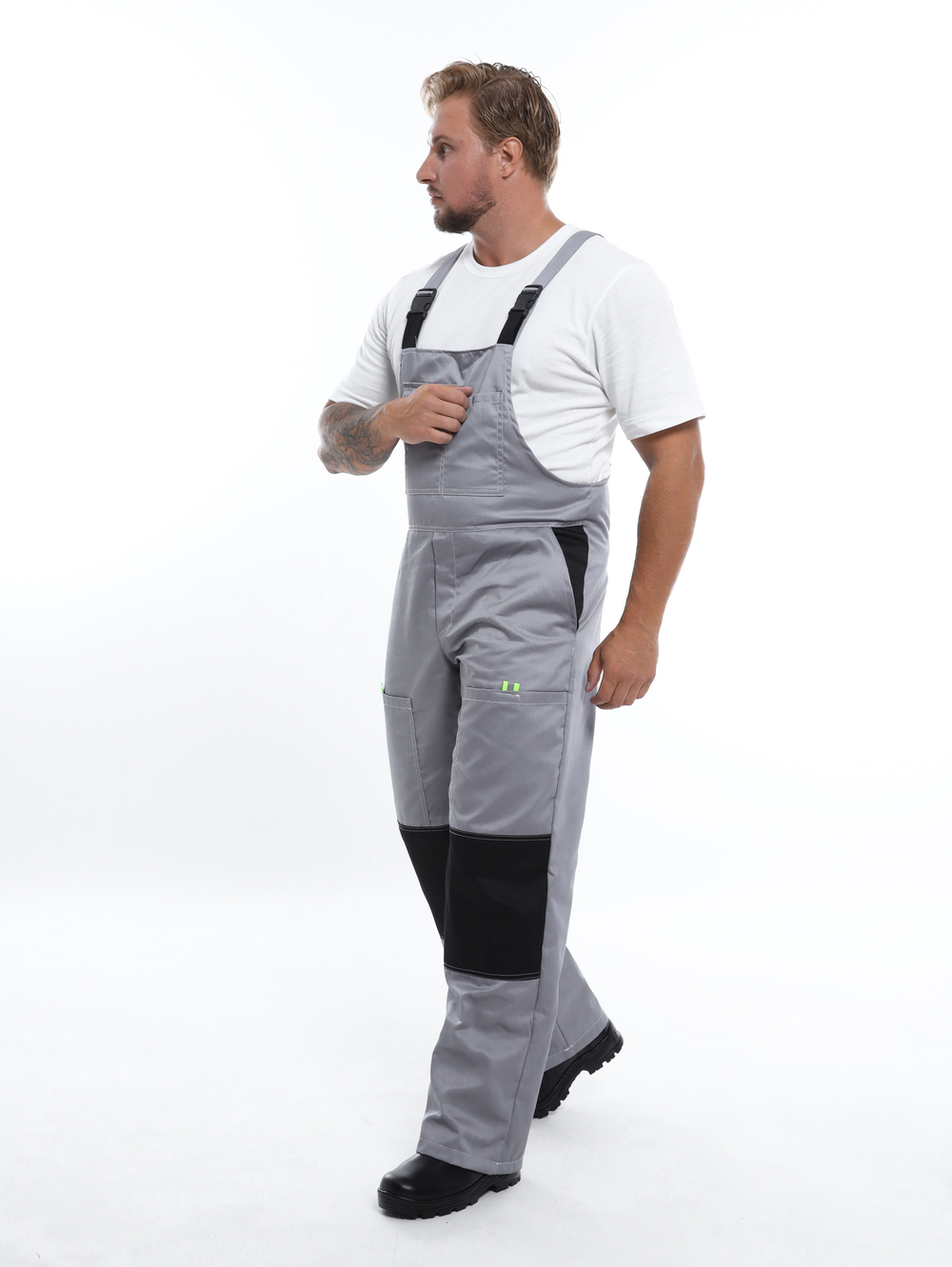 Костюм Nerss «Практик», куртка + полукомбинезон. Серый с черным