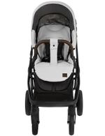 Детская коляска Roan Esso Кожа 3 в 1 с автокреслом Pituso Santiso Pro ESSK/215/1 White/Black/руч.Тем.коричневый