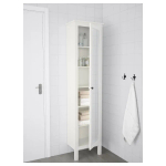 Высокий шкаф для ванной - IKEA HEMNES/ХЕМНЭС ИКЕА, 31x49x200 см, белый