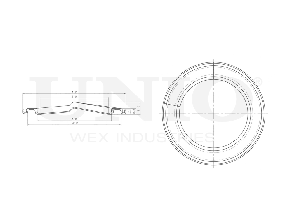 Проставка пружины передняя нижняя UNIO RMP-16102