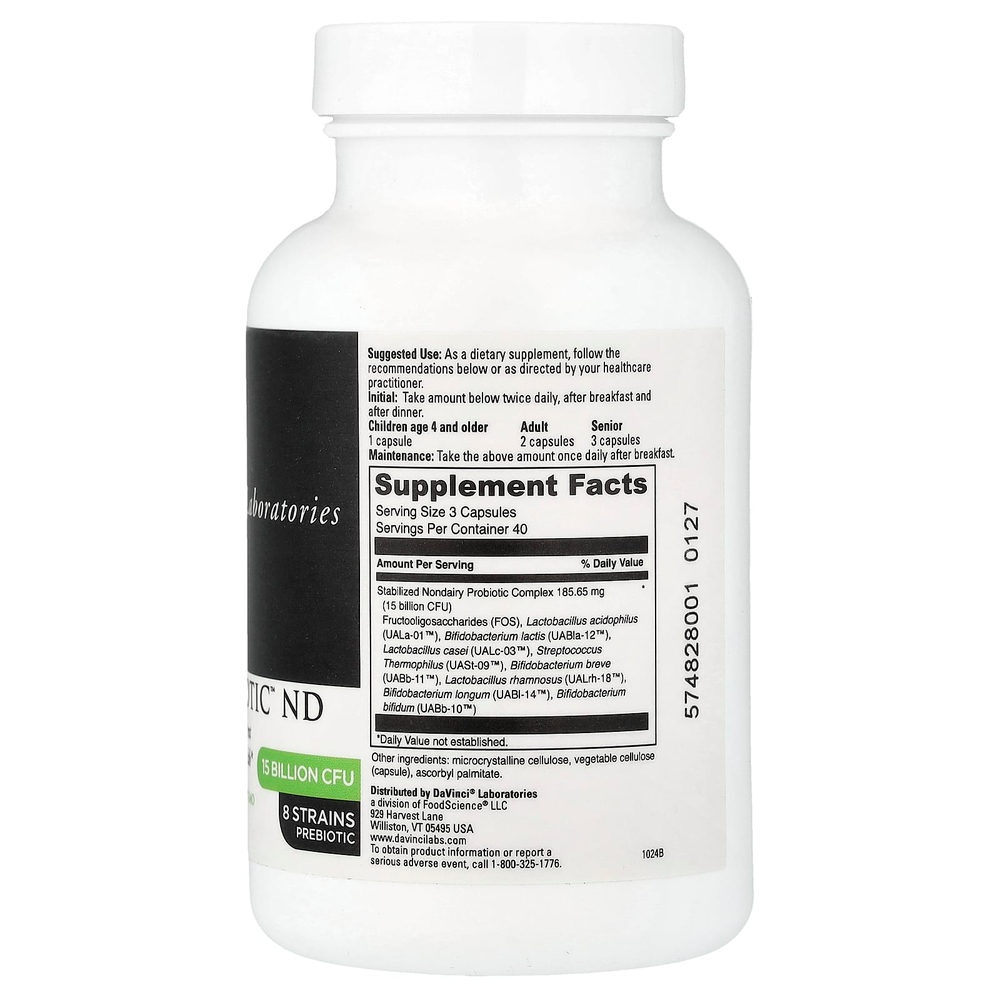 DaVinci Laboratories, Mega Probiotic™ ND, 120 капсул