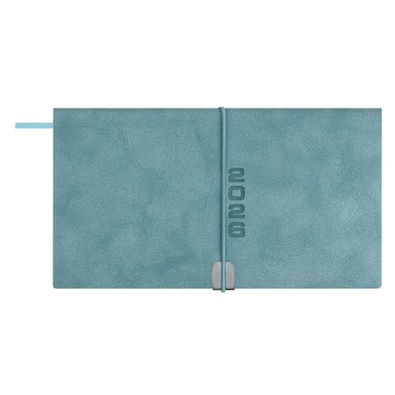 Планинг дат. 2026г 175*95мм 64л., кожзам., мягк.пер. "Тиволи глосс голубой" резинка,ляссе