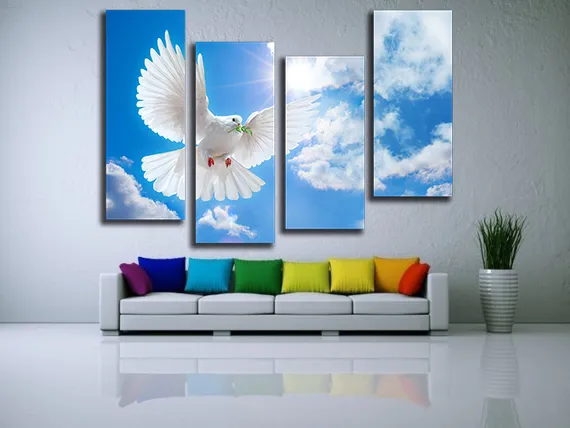 Модульная картина "Белый голубь"