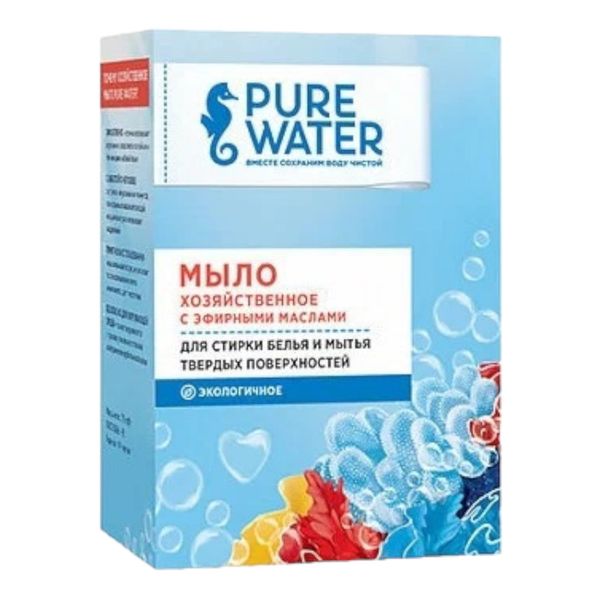 Хозяйственное мыло Pure Water с эфирными маслами 175 гр (PURE WATER)
