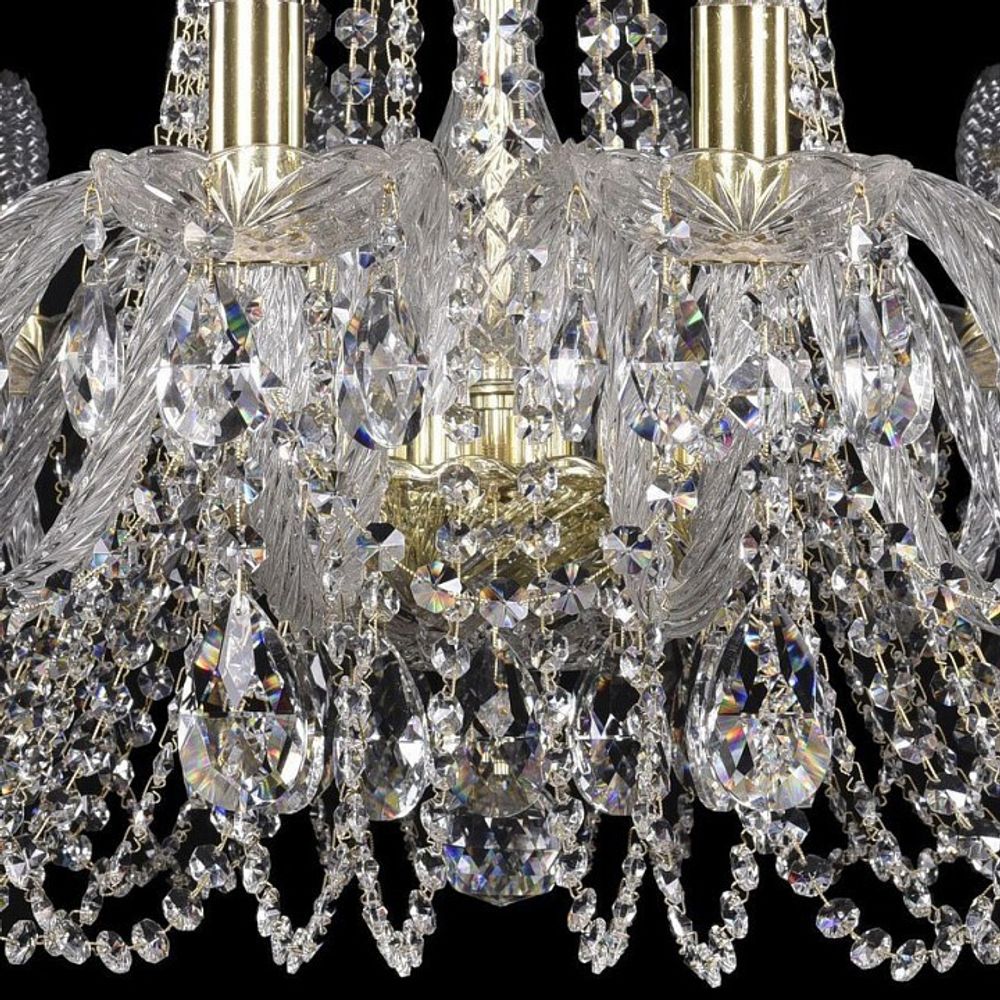 Подвесная люстра Bohemia Ivele Crystal 1402 1402/16/300/G