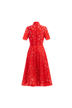 08-02-25 SS Хлопковое платье из "шитья" красное