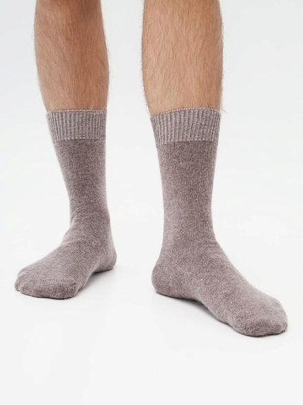 Теплые шерстяные носки Н008-13 коричневый