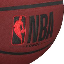 Мяч баск. WILSON NBA Forge Crimson BSKT, WTB8201XB07, р.7, PU, бутиловая камера, бордово-черный