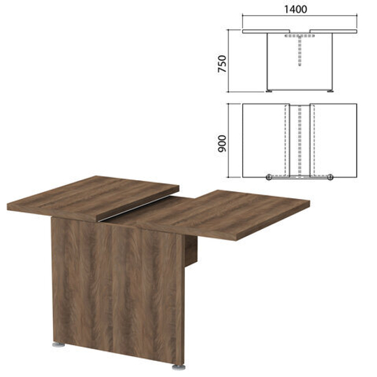 Модуль стола для переговоров "Приоритет", 1400х900х750, лагос (КОМПЛЕКТ)
