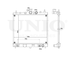 Радиатор охлаждения двигателя UNIO RAD-10038