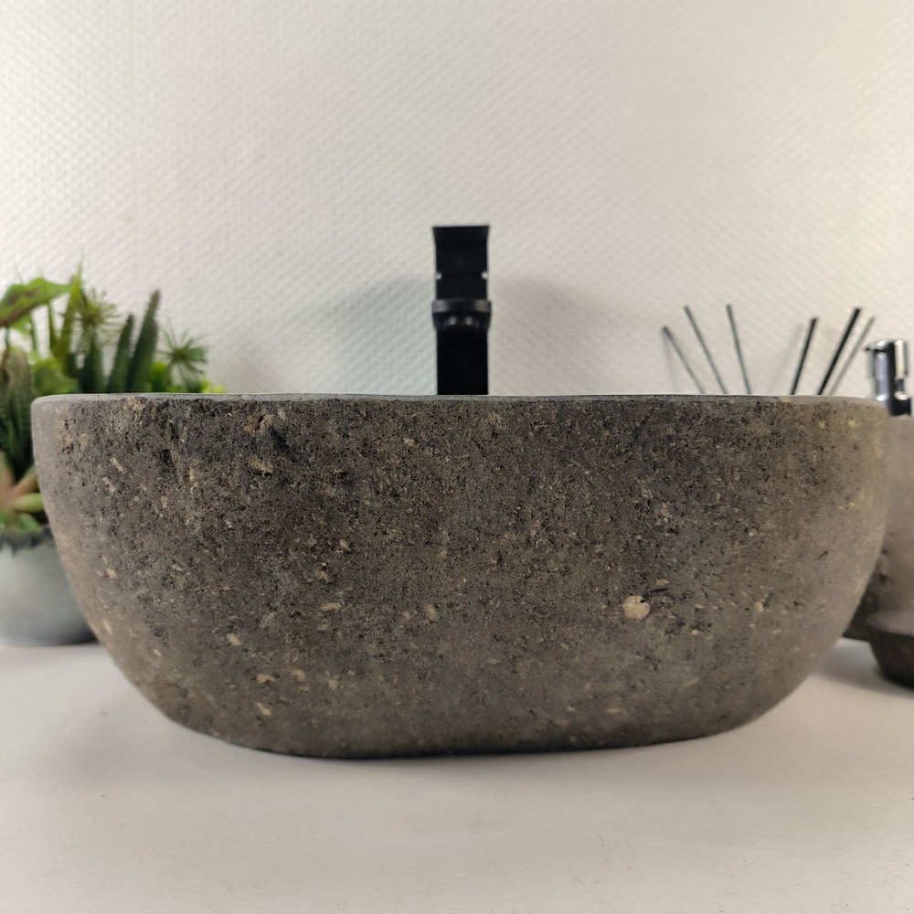 Раковина из речного камня RS-65258 41*41*15 0856