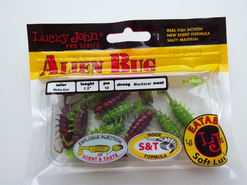 Мягкая приманка Lucky John Series ALIEN BUG 1,5in (38 мм), цвет 033, 10 шт.