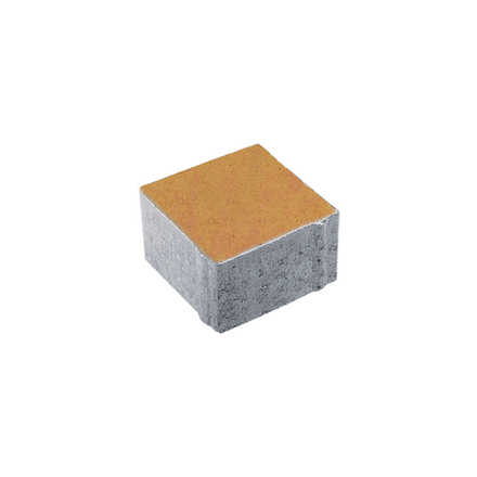 Тротуарная плитка КВАДРАТ 100х100 мм - Листопад гладкий Сахара