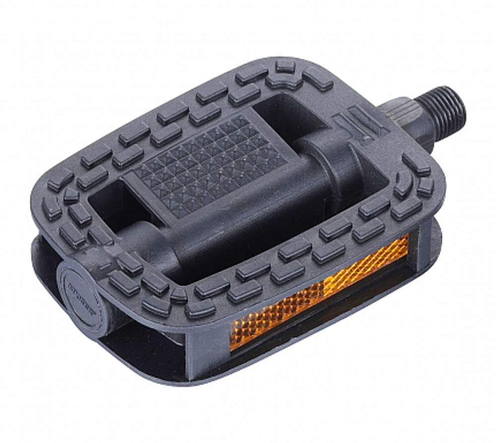 Педали MX-P604S ось 1/2" со светоотражателями, полипропиленовые чёрные