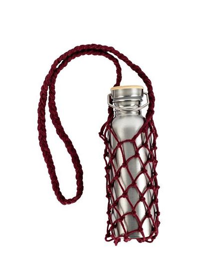 Авоська для бутылки, бордовая