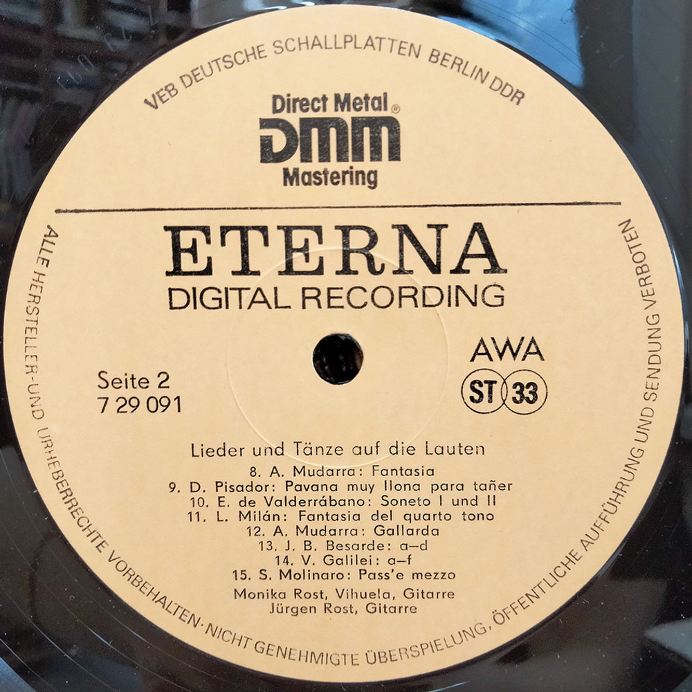 Сборник / Lieder Und Tänze Auf Die Lauten (LP)