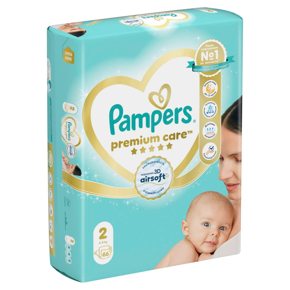 Подгузники Pampers Premium Care 3 52 шт