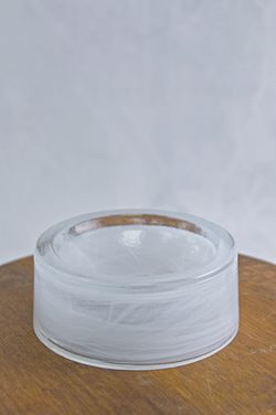 Соусник d 10 см h 4 см, стекло, цвет / декор белый, Hollow