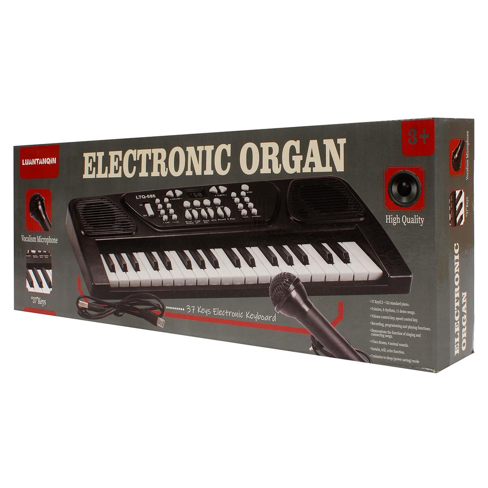 Синтезатор на бат. с микрофоном, коробка LTQ-686