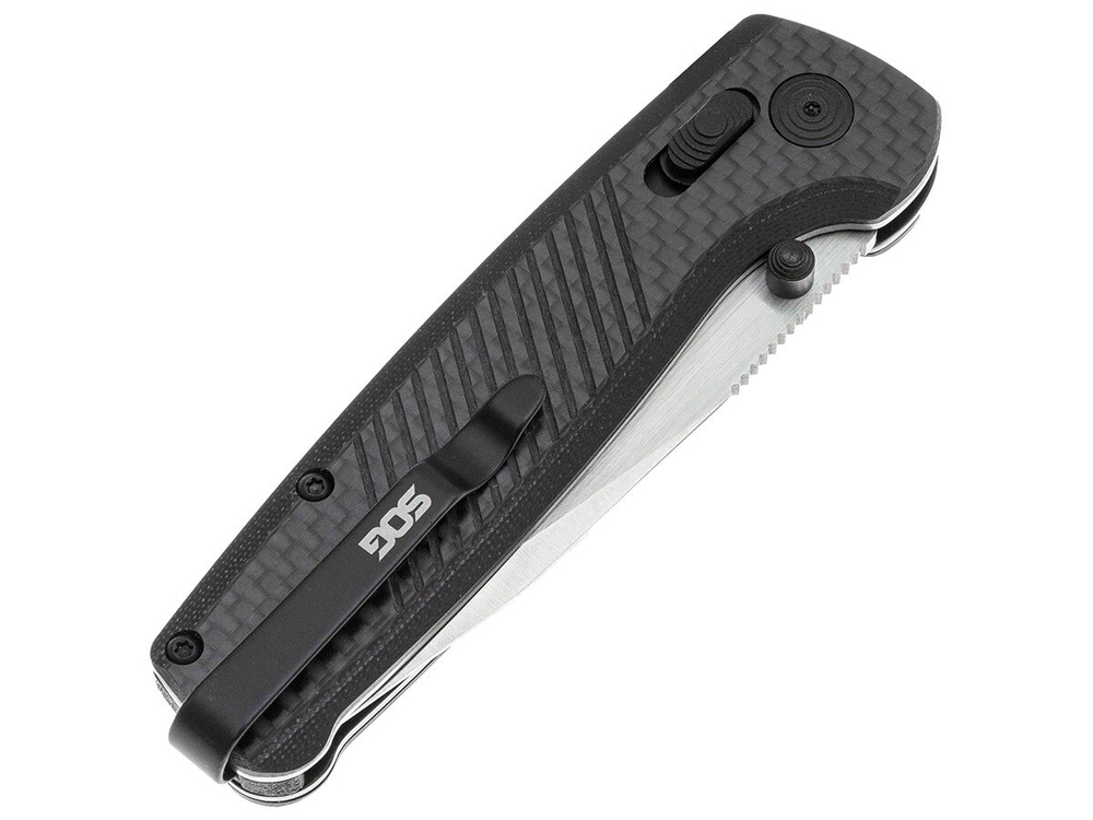 Нож складной SOG Terminus XR, сталь CPM S35VN, рукоять G10 + Carbon Fiber, 91г