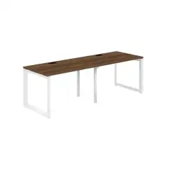 PR.223.DM.O59.WH / Рабочая станция s-b-s 2400х800х750 / профиль: 59х59 белый; столешница: дуб модена