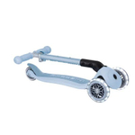 Самокат Globber Junior Foldable Lights Ecologic голубой