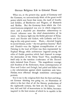 German religious life in colonial times | Lucy Forney Bittinger