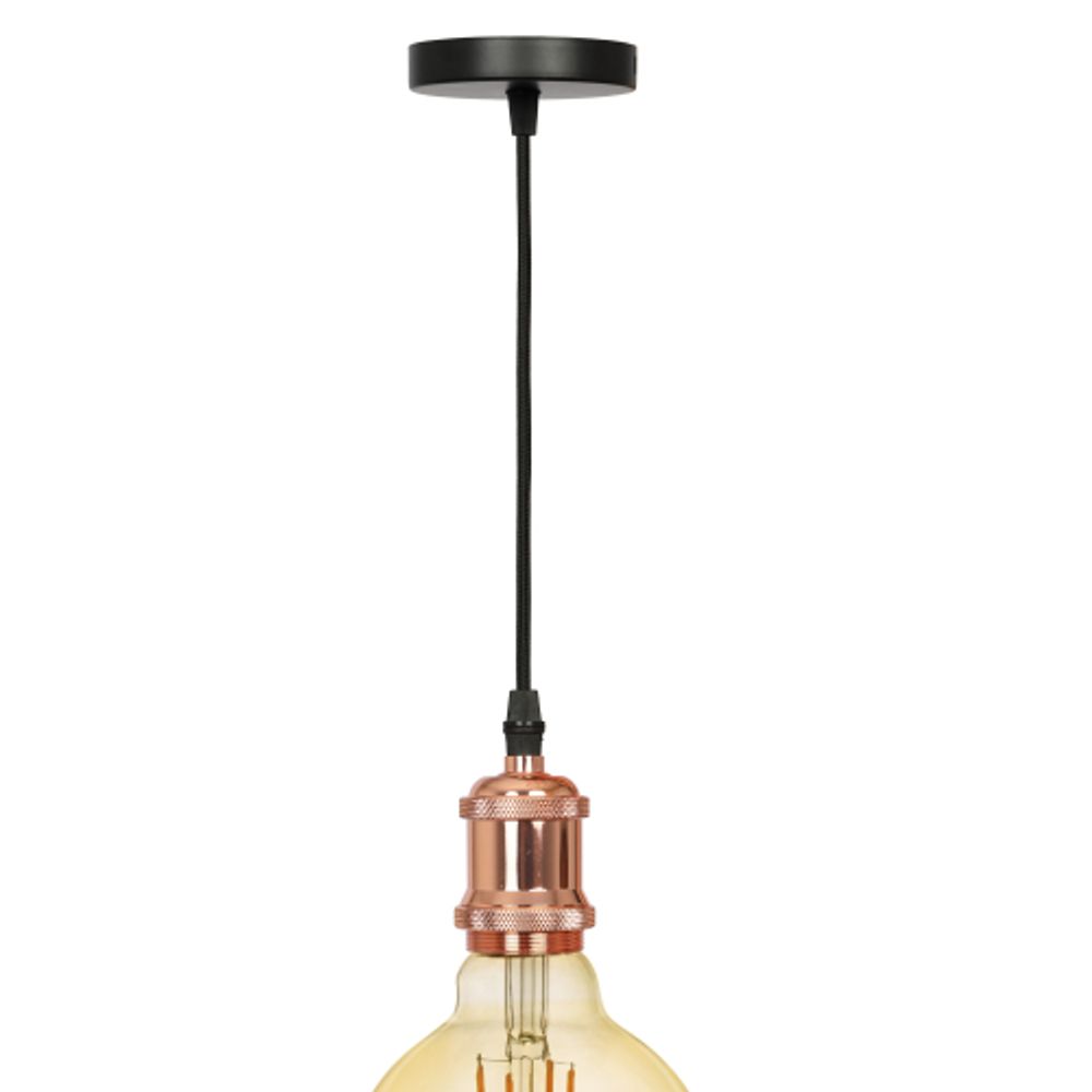 PL13 E27 - 1 RG Подсветка ЭРА Накладной, цоколь Е27, провод 1 м, цвет розовое золото