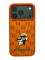 KARL LAGERFELD силикон с кожей MagSafe iPhone 17 Pro