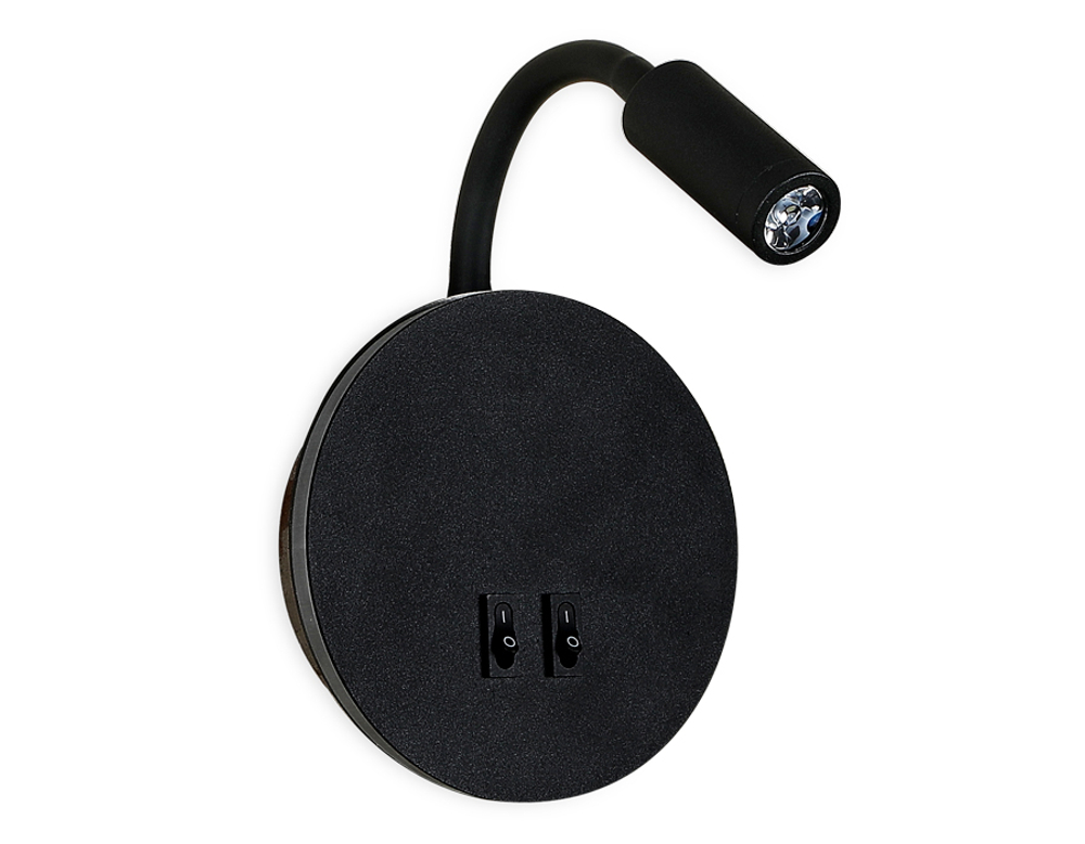 FW296 SBK черный песок LED 6400К+4200K 6W+3W D150*163