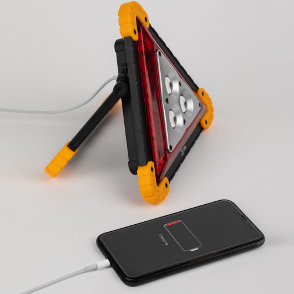 Фонарь автомобильный ЭРА AA-801 аккумуляторный, светодиодный, аварийный знак [15 Вт, COB+LED, power bank] | Автомобильные  фонари