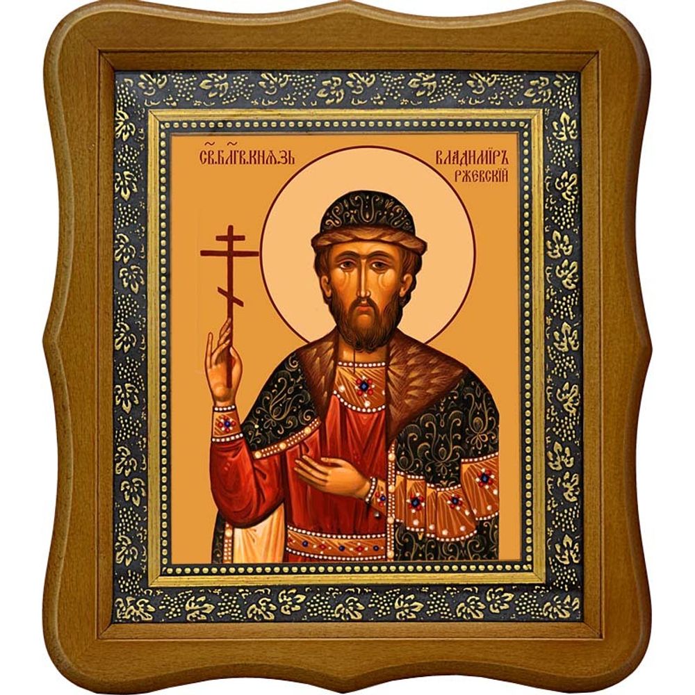 Владимир Ржевский Благоверный князь. Икона на холсте.