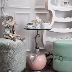 Банкетка Авиньон Мята Серебро