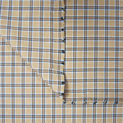 Ткань костюмная Габардин клетка 10х10, 169 гр/м2, 150 см, песочный