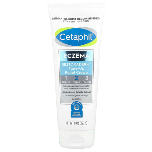 Cetaphil, Eczema, Restoraderm®, крем для облегчения обострения, 227 г (8 унций)