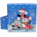 Коробка подарочная «Веселые пингвинята» 20*20*8,5 см