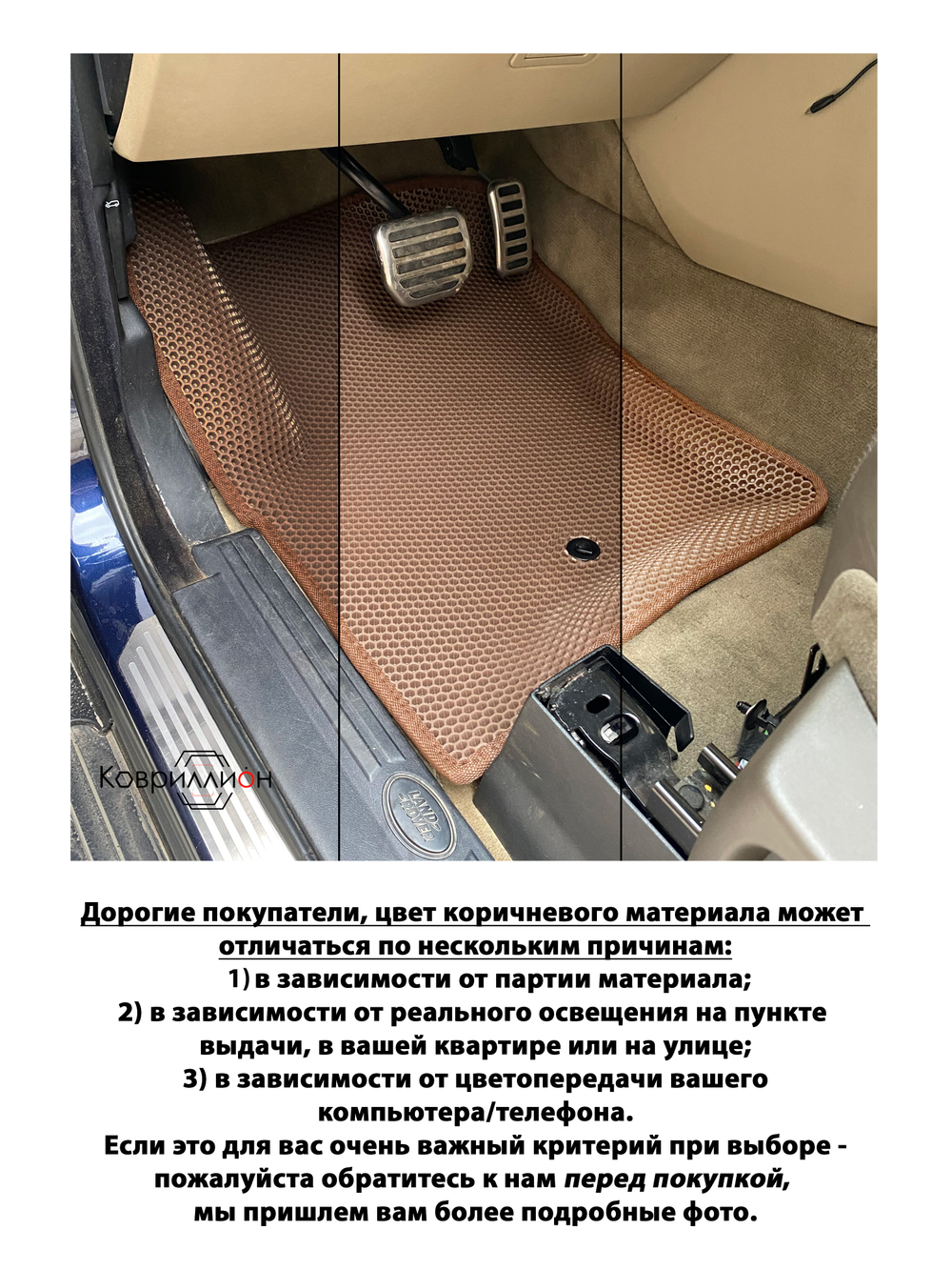 Автомобильные коврики ЭВА с бортами для Hyundai ix35 II (17-23г.) China Market