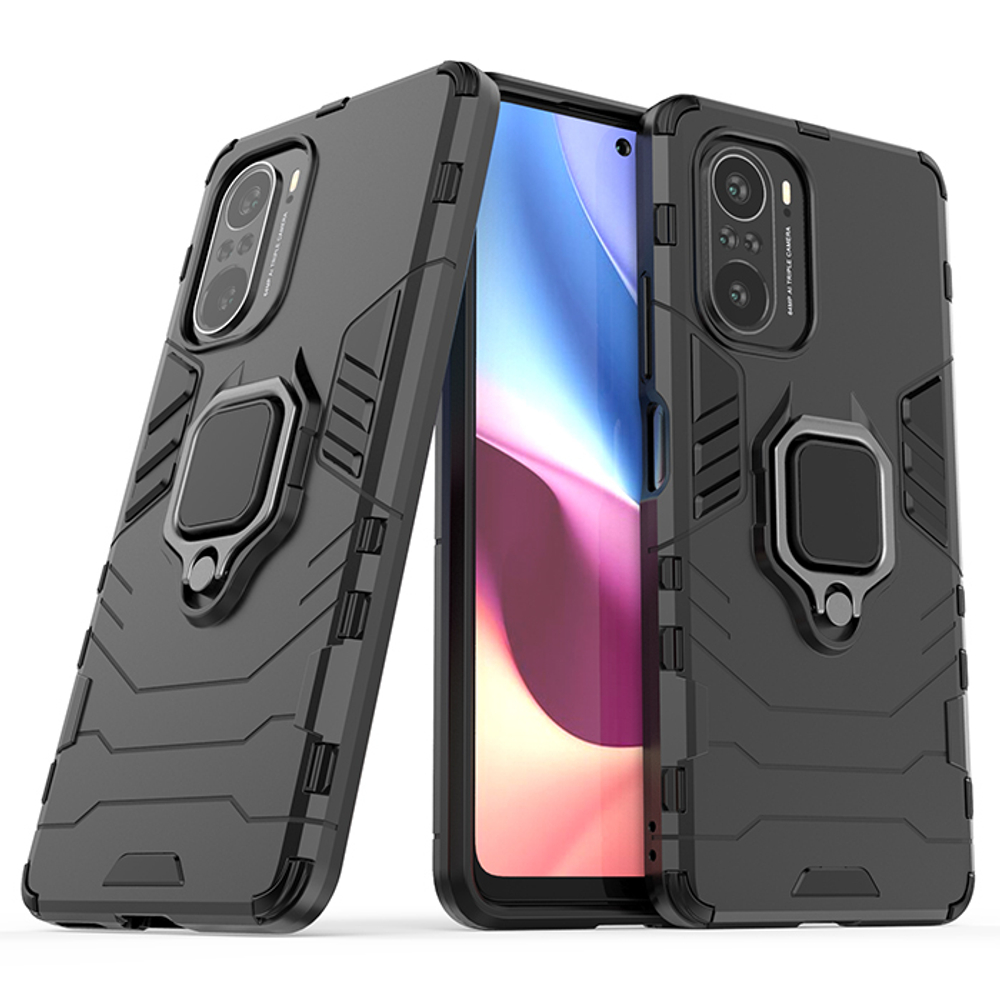 Противоударный чехол с кольцом Panther Case для Xiaomi Poco F3  / Redmi K40 (Pro)