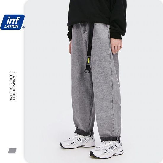 Джинсы INF Wide style 3238W20(grey)